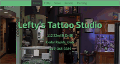 Desktop Screenshot of leftystattoostudio.com