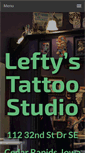 Mobile Screenshot of leftystattoostudio.com