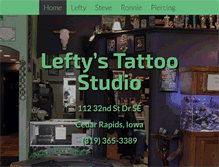 Tablet Screenshot of leftystattoostudio.com